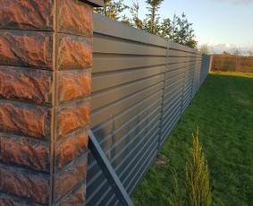 Skardinė tvora rombas,vartai,stulpų betonavimas / Tvoros sprendimai / Darbų pavyzdys ID 4379791