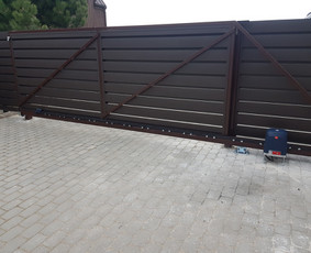 Skardinė tvora rombas,vartai,stulpų betonavimas / Tvoros sprendimai / Darbų pavyzdys ID 4379793