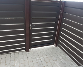 Skardinė tvora rombas,vartai,stulpų betonavimas / Tvoros sprendimai / Darbų pavyzdys ID 4379795