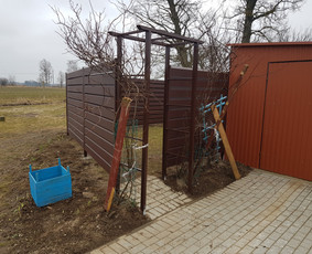 Skardinė tvora rombas,vartai,stulpų betonavimas / Tvoros sprendimai / Darbų pavyzdys ID 4379801