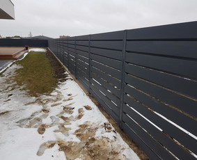 Skardinė tvora rombas,vartai,stulpų betonavimas / Tvoros sprendimai / Darbų pavyzdys ID 4379811