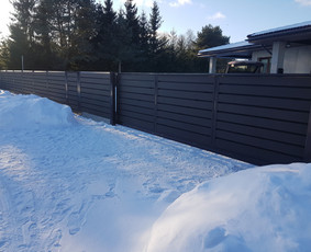 Skardinė tvora rombas,vartai,stulpų betonavimas / Tvoros sprendimai / Darbų pavyzdys ID 4379817