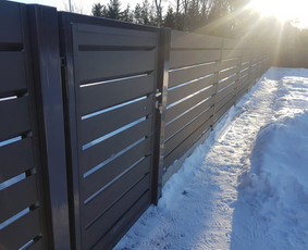 Skardinė tvora rombas,vartai,stulpų betonavimas / Tvoros sprendimai / Darbų pavyzdys ID 4379821