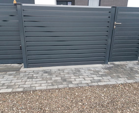 Skardinė tvora rombas,vartai,stulpų betonavimas / Tvoros sprendimai / Darbų pavyzdys ID 4379841