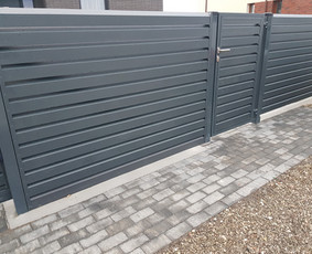 Skardinė tvora rombas,vartai,stulpų betonavimas / Tvoros sprendimai / Darbų pavyzdys ID 4379843