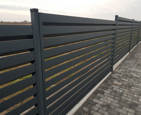 Skardinė tvora rombas,vartai,stulpų betonavimas / Tvoros sprendimai / Darbų pavyzdys ID 4379849