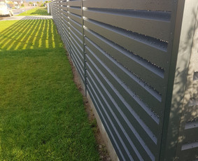 Tvoros, vartai, montavimas - Skardinė tvora rombas,vartai,stulpų betonavimas - 3