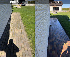 Plovimas auk&scaron;tu slėgiu - Terasu plovimas, atnaujinimas - 1