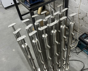 Metalinės laiptų pakopos - Nerūdijančio plieno turėklai ir statramsčiai - 4