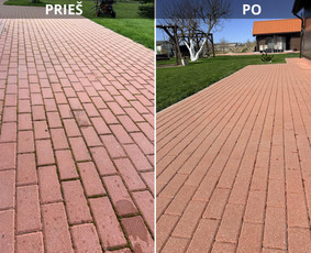 Srautinis valymas - Kiemų-fasadų-stogų plovimas dažymas. - 1