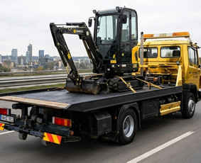 Transportas - Evakuatorius su Kranu ir Nuleidžiama Platforma - 4