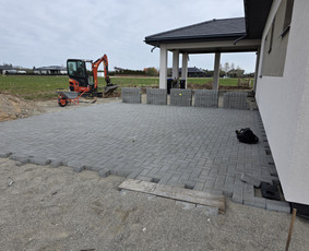 Trinkelių klojimas - Trinkeliu klojimas, pagrindu paruosimas 10e. 1kv. - 1