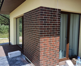 Fasadų apdaila, dažymas - Klijuojame klinkerio plyteles - 3