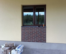 Fasadų apdaila, dažymas - Klijuojame klinkerio plyteles - 2