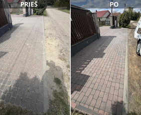 Stogų valymas ir priežiūra - Trinkelių plovimas - 2