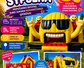 Batutų nuoma - Batutai &bdquo;WOW &Scaron;ypsena&ldquo; , Batutas &bdquo;Kempiniukas&ldquo; - 2