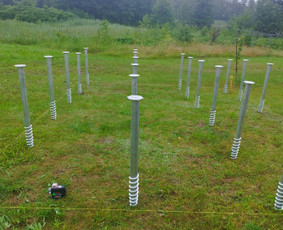 Pamatų liejimas, įrengimas - Sraigtinių polių sukimas - 3