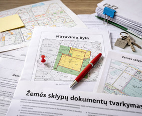 Žemės sklypų projektavimo paslaugos - Geodezijos ir žemėtvarkos paslaugos  Riboženklių atstatymas - 1