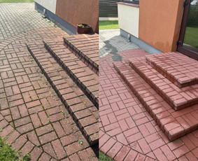 Plovimas auk&scaron;tu slėgiu - Fasadų ir trinkelių plovimas - 3