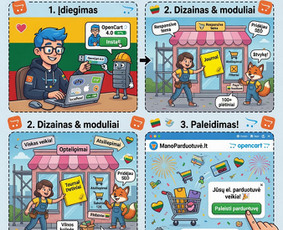 El. parduotuvių kūrimas su OpenCart - Fullstack Programavimas: Web, E.shop, Apps - 1