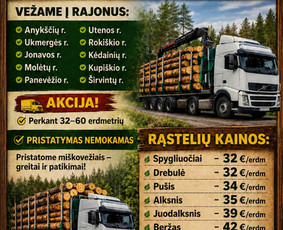 Buitinės paslaugos - Parduodama pigiai mediena rasteliais. Geros kainos - 1