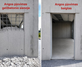 Statybos darbai - Griovimo darbai, angų pjovimas sienose Panevėžyje - 1