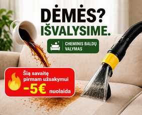 Valymo paslaugos - Cheminis baldų valymas Vilniuje - 4