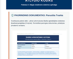 Darbo teisės paslaugos - Darbo apmokėjimo sistema. Atlygio skaidrumas. - 2