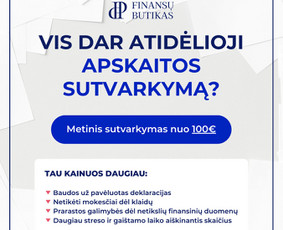 Paslaugos verslui - Buhalterijos paslaugos nuo 50 Eur - 2