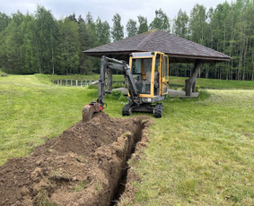 Statybos darbai - Visi žemės Kasimo darbai mini ekskavatoriumi. - 1