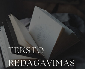 Teksto redagavimas - Tekstų redagavimas - 1