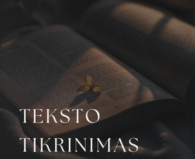 Teksto tikrinimas - Tekstų redagavimas - 1