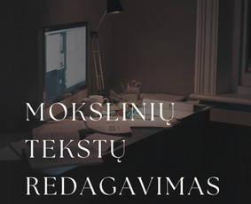 Mokslinių tekstų redagavimas - Tekstų redagavimas - 1