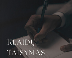 Klaidų taisymas - Tekstų redagavimas - 1
