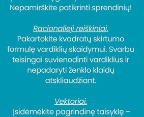 Mokymai, kursai, kalbos - Matematikos korepetitorius 1-12 klasių mokiniams - 2