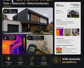 Pastatų sandarumo bandymai - Stogų ir fasadų pratekėjimų diagnostika - 2