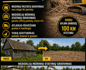 Vidaus apdailos darbai - Medinių Pastatų Ir Mūrinių Statinių Griovimas - 1