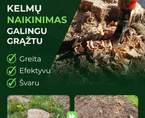 Apleistų sklypų tvarkymas: krūmų frezavimas,kelmų naikinimas / UAB "Aplinkos tvarkymas" / Darbų pavyzdys ID 4410434