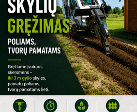 Apleistų sklypų tvarkymas: krūmų frezavimas,kelmų naikinimas / UAB "Aplinkos tvarkymas" / Darbų pavyzdys ID 4410438