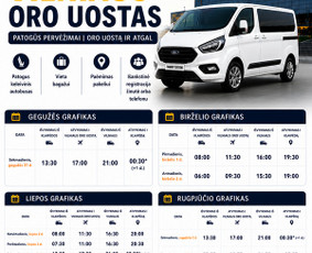 Keleivių pervežimas - Klaipėda &ndash; Vilniaus oro uostas &ndash; Klaipėda 30 &euro;/asm - 2