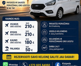 Keleivių pervežimas - Klaipėda &ndash; Vilniaus oro uostas &ndash; Klaipėda 30 &euro;/asm - 1