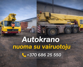 Statybinės technikos nuoma - Autokrano nuoma Vilniaus apskrityje. Patikimai ir saugiai. - 1