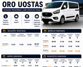 Transportas - Klaipėda &ndash; Vilniaus oro uostas &ndash; Klaipėda 30 &euro;/asm - 1