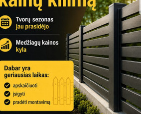 Tvoros, vartai, montavimas - Tvorų prekyba ir montavomas - 1