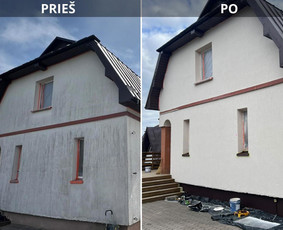 Fasadų apdaila, dažymas - Stogų, fasadų plovimas ir dažymas - 1