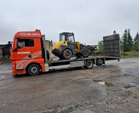 Krovinių pervežimas - Kroviniu pervezimas fiskaru, žemagrindė puspriekabė, tralas - 3