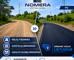 Kelių tiesimas - UAB &bdquo;Nomera&ldquo; &ndash; patikimi asfaltavimo sprendimai Jums - 1
