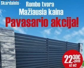 Skardinės tvoros - Skardinių tvorų gamyba ir montavimas - 3