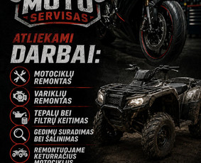 Motociklų, motorolerių remontas - Motociklu remontas tepalu keitimas varikliu remontas - 1