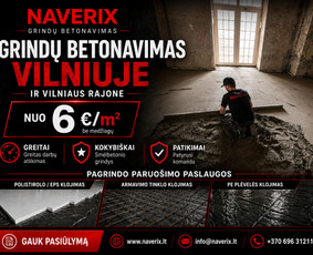 Betonavimo darbai, betonavimas - Grindų betonavimas Vilniuje ir aplinkui - 1